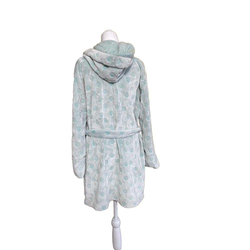 PINK Victoria's Secret Light Blue Polka Dot Robe